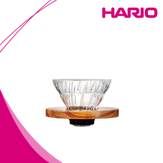 Hario V60 Glass Dripper Olive Wood