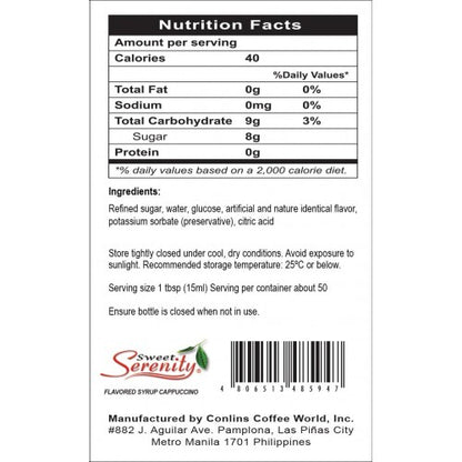 Cappuccino Flavored Syrup